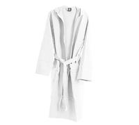 Viterbo Biancheria Accappatoio Uomo Donna Unisex - Nido D'Ape Piquet - 100% Cotone - Con Cappuccio E Tasche Laterali Lancetti Home (6191) (Bianco, XL)