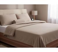 Viterbo Biancheria Completo Letto Coordinato Set Lenzuola In Morbido E Caldo Pile In Tinta Unita Singolo 1 Piazza E Mezzo Matrimoniale (Tortora, Singolo, 1 Piazza)