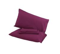 Viterbo Biancheria Completo Letto - Lenzuolo - Sofia - Colorato Tinta Unita 100% Cotone Singolo - 1P Mezza - Matrimoniale (Matrimoniale, (4121), Fucsia)