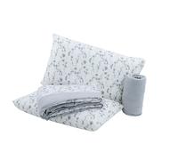 Viterbo Biancheria Coordinato Completo Letto Lenzuola Singolo - Piazza E Mezzo - Matrimoniale in Morbido Pile A Fantasia Kenia (1 Piazza E Mezzo (7178), Fiorellini Grigio)