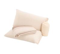 Viterbo Biancheria Coordinato Lenzuola Completo Letto Matrimoniale In Morbido Pile A Fantasia Kenia (6127) (Borbonese Beige)