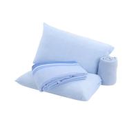 Viterbo Biancheria Coordinato Lenzuola Completo Letto Matrimoniale In Morbido Pile A Fantasia Kenia (6127) (Borbonese Blu)