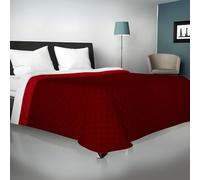 Viterbo Biancheria - Copriletto Una Piazza e Mezza Estivo e Primaverile Leggero 200x250cm, Trapuntino Una Piazza e Mezza Double Face Made in Italy (Una Piazza E Mezzo (882), Rosso/Bordeaux)