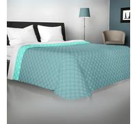Viterbo Biancheria - Copriletto Una Piazza e Mezza Estivo e Primaverile Leggero 200x250cm, Trapuntino Una Piazza e Mezza Double Face Made in Italy (Una Piazza e Mezzo(882), Verde Acqua/Tiffany)