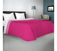 Viterbo Biancheria - Copriletto Una Piazza e Mezza Estivo e Primaverile Leggero 200x250cm, Trapuntino Una Piazza e Mezza Double Face Made in Italy (Una Piazza E Mezzo (882), Fucsia/Rosa)
