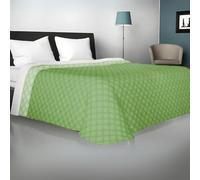 Viterbo Biancheria - Copriletto Una Piazza e Mezza Estivo e Primaverile Leggero 200x250cm, Trapuntino Una Piazza e Mezza Double Face Made in Italy (Una Piazza e Mezzo(882), Verde Chiaro/Verde)