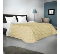 Viterbo Biancheria - Copriletto Una Piazza e Mezza Estivo e Primaverile Leggero 200x250cm, Trapuntino Una Piazza e Mezza Double Face Made in Italy (Una Piazza E Mezzo (882), Panna/Beige)