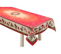 Viterbo Biancheria Copritavolo Tovaglia Da Tavola In Gobelin Natalizia Natale 3 Misure Disponibili Fantasia: Pupazzo Di Neve (140x240CM)