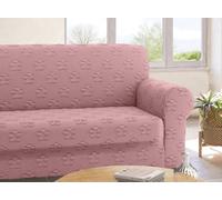 Viterbo Biancheria Flowers - Copridivano 3 Posti con Braccioli in Morbido Tessuto Elasticizzato Piacevole a Contatto con la Pelle, Fodera Copri Divano Anti Macchia ed Antiscivolo (Rosa, 3 Posti)
