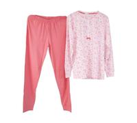 Viterbo Biancheria Pigiama Donna 2 Pezzi Irge IRL 2285 Manica Lunga Pantalone Lungo In Cotone Jersey (Rosa Chiaro/Camelia, M/L)