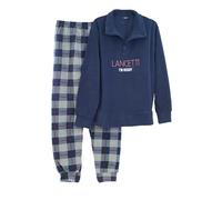 Viterbo Biancheria Pigiama Uomo Invernale in Morbido Micro Pile LMW00322 (Navy, L)