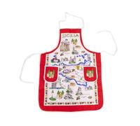 Viterbo Biancheria Set 12 Grembiuli Da Cucina Sicilia In Panama Gold Con Tasche E Laccetti Souvenir 60x82Cm 345