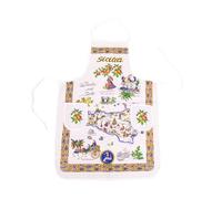 Viterbo Biancheria Set 12 Grembiuli Da Cucina Sicilia Sicily Bianchi con Tasche E Laccetti Laterali Souvenir Idea Regalo