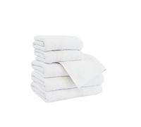 Viterbo Biancheria Set Albergo Hotel Lancetti Vittoria Bianco In Spugna 500Gr 100% Cotone Asciugamano Viso Ospite Telo Doccia (3+3 (6610))