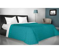 Viterbo Biancheria Trapuntino - Copriletto Quilt - Primavera Estate - Valentina - Letto Singolo - Matrimoniale - Tinta Unita - Doubleface - MADE IN ITALY (Singolo, (880), Turchese)