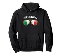 Viterbo Italy Vintage Flag Sunglasses Felpa con Cappuccio