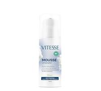 Vitesse, Mousse detergente con acido ialuronico ed estratto di fiordaliso, per tutti i tipi di pelle, anche sensibile, purificare e rinfrescare, 150 ml