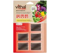 VITHAL GARDEN Bastoncini di Concime BastiNeem per Piante - Concime Organico Minerale, Migliora la Resistenza di Piante in Vaso, Nutrizione Sana e Graduale, Consentito in Agricoltura Biologica, 25pz