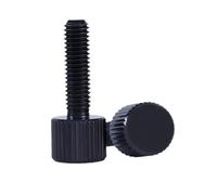 Viti 10 viti a testa zigrinata M2/M2.5/M3, acciaio con zigrinate compatte in inossidabile nero/304 for montaggio TV(Black,6MM*M2.5)