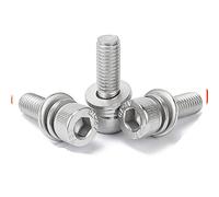 , Viti a brugola con tre esagoni in acciaio inossidabile 304, testata con viti a testa piatta a molla-M8*35