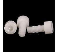 Viti a brugola in nylon a testa esagonale Bulloni a brugola in plastica Bianco M3 M4 M5 M6 M8-M6x12,50 pezzi