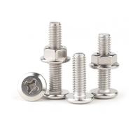 Viti a croce a testa piatta smussata in acciaio inossidabile 304 for il collegamento di hardware for mobili - set di dadi flangiati for dimensioni M3, M4 e M10(M6*80(2套))