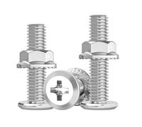 Viti a croce a testa piatta smussata M6 in acciaio inossidabile 304, 20 set, bulloni a svasati con dadi esagonali abbinati(M6*45 [20 sets])