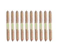 Viti a doppia estremità in acciaio al carbonio | Zinco, dimensioni multiple, doppia estremità, 10 pezzi in acciaio al carbonio: mobili congiunti in legno(M8 x 70 mm)