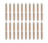 Viti a doppia estremità in acciaio al carbonio | Zinco, dimensioni multiple, doppia estremità, 10 pezzi in acciaio al carbonio: mobili congiunti in legno(M6 x 50 mm)