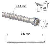 Viti a doppia filettatura Klimas WKPC per isolamento di risparmio 8x165-472 m...
