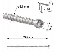 Viti a doppia filettatura Klimas WKPC per isolamento di risparmio 8x165-472 m...