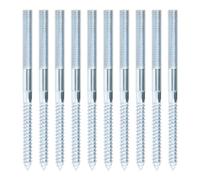 Viti a Doppio Filetto M10*140mm, 10 Pezzi Fissaggio Senza Testa Zincato, Tassello Doppia Vite, Bulloni di Sospensione Autofilettante, per Divani/Maniglie per Mobili/Lavorazione del Legno