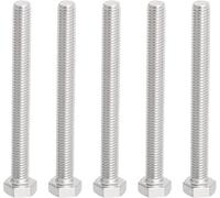 Viti a esagono incassato per mobili, 10 pezzi M6, testa esagonale, in acciaio inox 316, elementi di fissaggio A4-70, filettatura completamente lavorata SUS316 (M6 x 130 mm)