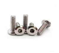 Viti a esagono incassato, viti for mobili a testa esagonale 10 pezzi M5 304 in acciaio inossidabile grande piatto a for rivetto vite connettore bullone di giunzione(35mm-10pcs M5)