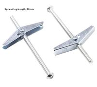 Viti a espansione, 2 pezzi, lunghezza di espansione 38 mm, viti autofilettanti, M3M4/M5/M6/M8 con bullone di ancoraggio a ginocchiera con ala e molla con zincato/Muelle ad ala(M6x60mm)