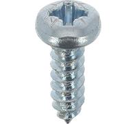 Viti a lamiera testa in acciaio inox A4 cilindrica bombata Pozidrive, 3,9 mm x 13 mm, DIN 7981, zinco bianco, confezione da 55