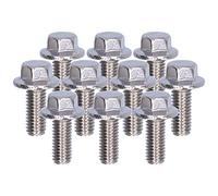 Viti a Macchina, 10 Pezzi Bulloni a Testa Esagonale Flangiati Viti Metriche Accessorio per Viti in Acciaio Inossidabile 304 M5 10/12/16/20/25/30/35/40 Mm (M5*12)