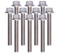 Viti a Macchina, 10 Pezzi Bulloni a Testa Esagonale Flangiati Viti Metriche Accessorio per Viti in Acciaio Inossidabile 304 M5 10/12/16/20/25/30/35/40 Mm (M5*35)