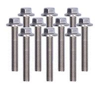 Viti a Macchina, 10 Pezzi Bulloni a Testa Esagonale Flangiati Viti Metriche Accessorio per Viti in Acciaio Inossidabile 304 M5 10/12/16/20/25/30/35/40 Mm (M5*30)
