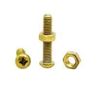 Viti a macchina a forma di croce a testa cilindrica in ottone Bulloni a testa tonda con dadi esagonali completi Set combinato M2 M2.5 M3 M4 M5 M6 M8(35mm,M8(1sets))