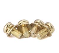 Viti a macchina a tripla combinazione testa tonda placcate in rame, viti a macchina placcate in oro-M4 * 25 【30 compresse】