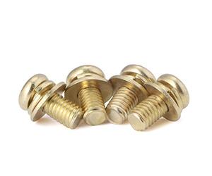 Viti a macchina a tripla combinazione testa tonda placcate in rame, viti a macchina placcate in oro-M5 * 10 【30 compresse】