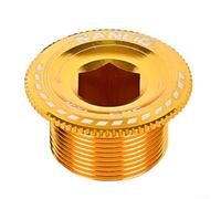 Viti a manovella in lega di alluminio con coperchio per bici da strada, ideali per Custom Fit (oro)