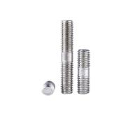 Viti a perno a doppia testa, A2 70 304 Asta filettata a doppia estremità in acciaio inossidabile M6 25 200 mm(M6 x 45mm 10 Pcs)