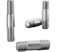 Viti a perno a doppia testa, Bulloni Prigionieri A Doppia Testa In Acciaio Inossidabile 304 M4 20-250mm Argento Confezione Da 5-30 Pezzi(Silver 20pcs,M4x60mm)