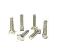 Viti a pressione con intaglio a T, Bulloni a T con testa a martello Argento M3-M8 10-45mm for 2020 3030 4040 4545 Scanalatura a Confezione da 10(3030 M6x30)