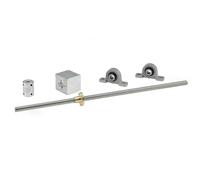 Viti a ricircolo di sfere con barra filettata, T8 Vite di comando 8mm 2mm Passo 8mm Piombo 100-800mm Kit Dado in ottone Giunto flessibile KP08 5 Pz(Kp,800mm)