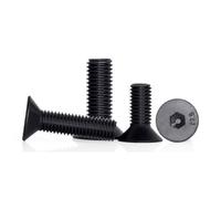 viti a sei angoli nella testa piatta, Bulloni a testa esagonale in acciaio nero 12.9 M7-1.0 Viti a svasata piana(M7 1.0 x 25mm)