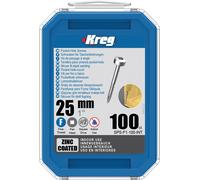 Viti A Tasca Zincate Kreg - 25Mm / 1″ #6 Fine Testa Piatta SPS-F1-100-EUR 100Pk