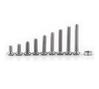 Viti a testa bombata M3, testa a bottone in acciaio inox 304 M3 * 5/6/8/10/12/14/16/18 / 20mm Bullone a esagono incassato e controdado Set di assortimento di viteria a macchina metrica